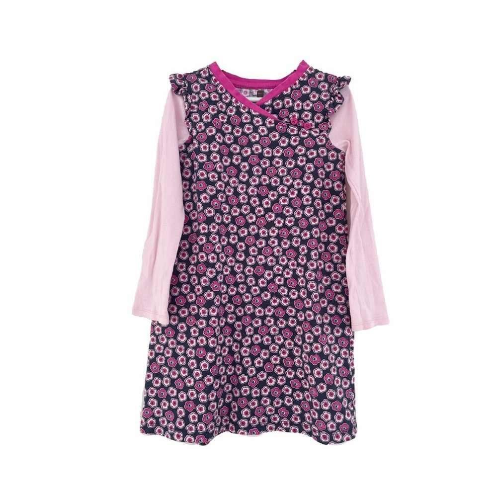 Tea Collection Cherry Blossom Faux Wrap Dress 6